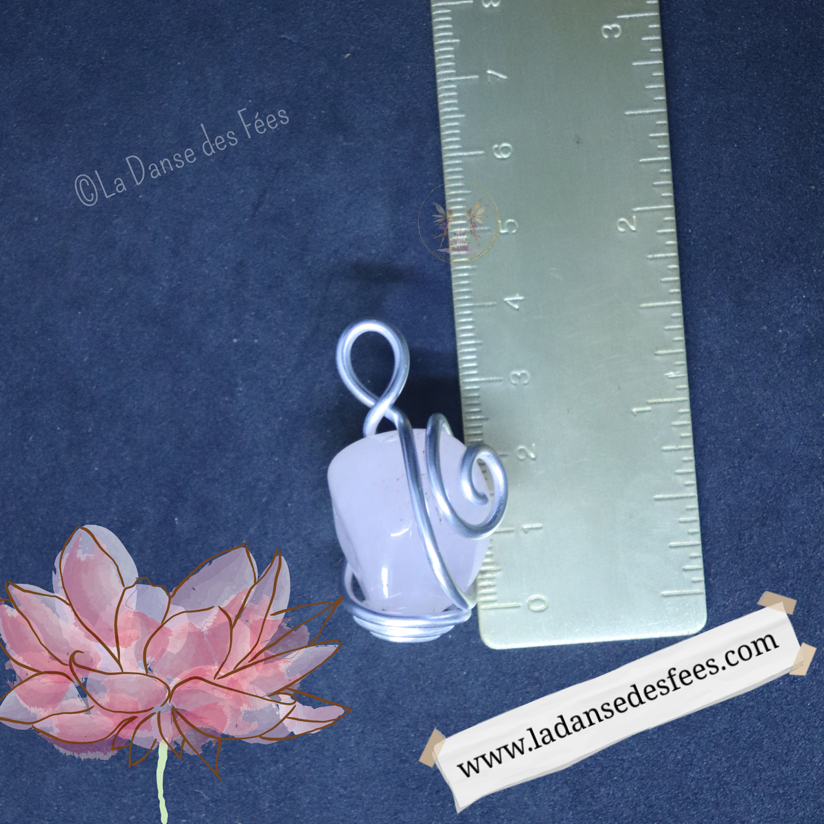 Pendentif de Quartz Rose