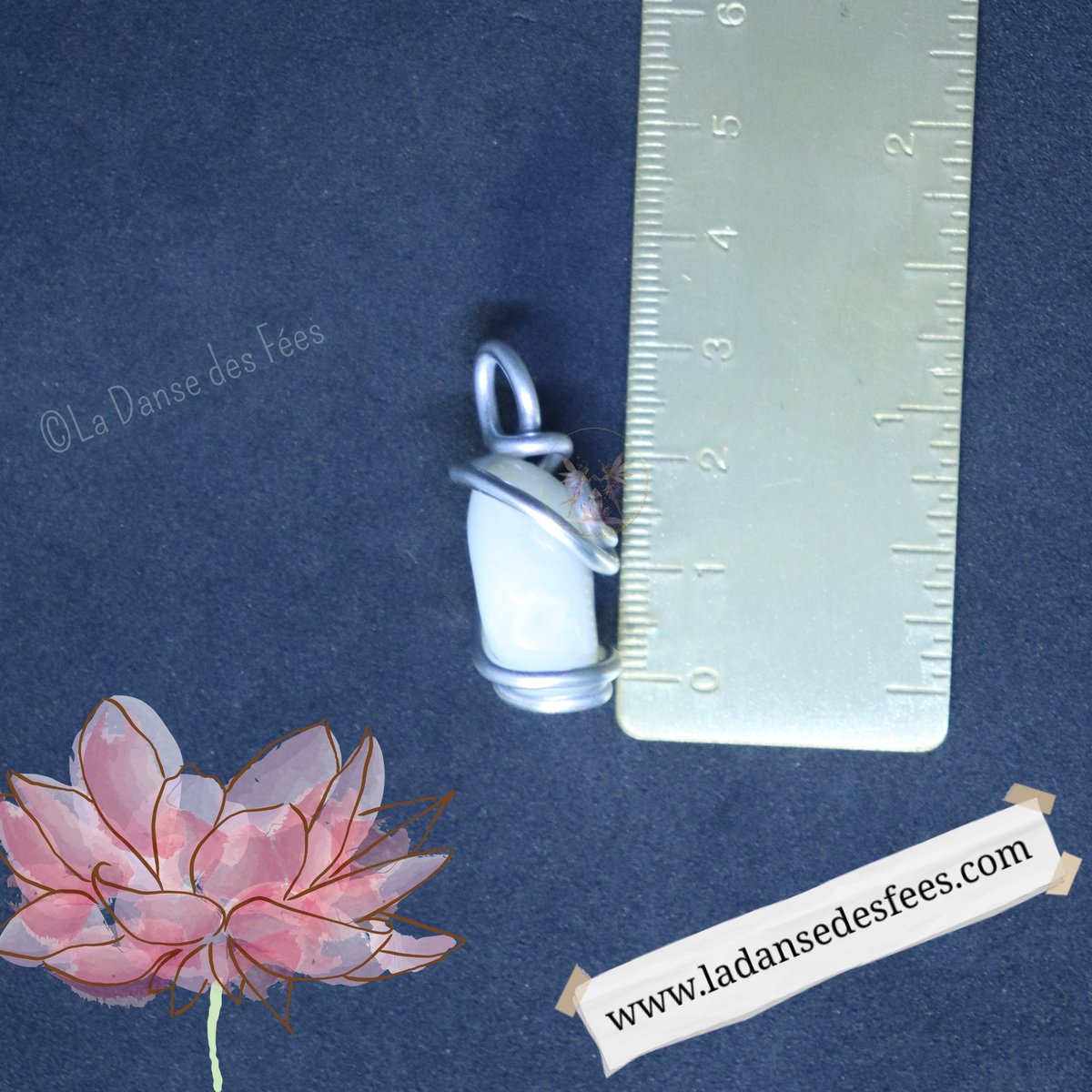 Pendentif d’Agate Blanche